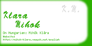 klara mihok business card